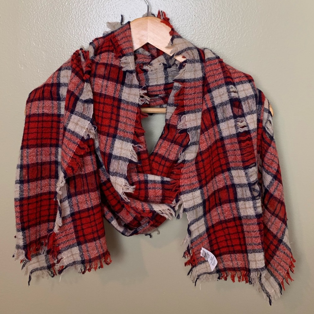 Madewell Nightglen Plaid Wool Scarf